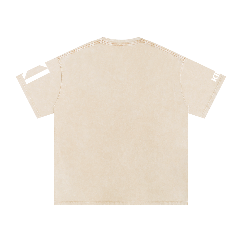Snow Washed Oversized Cotton T-Shirt
