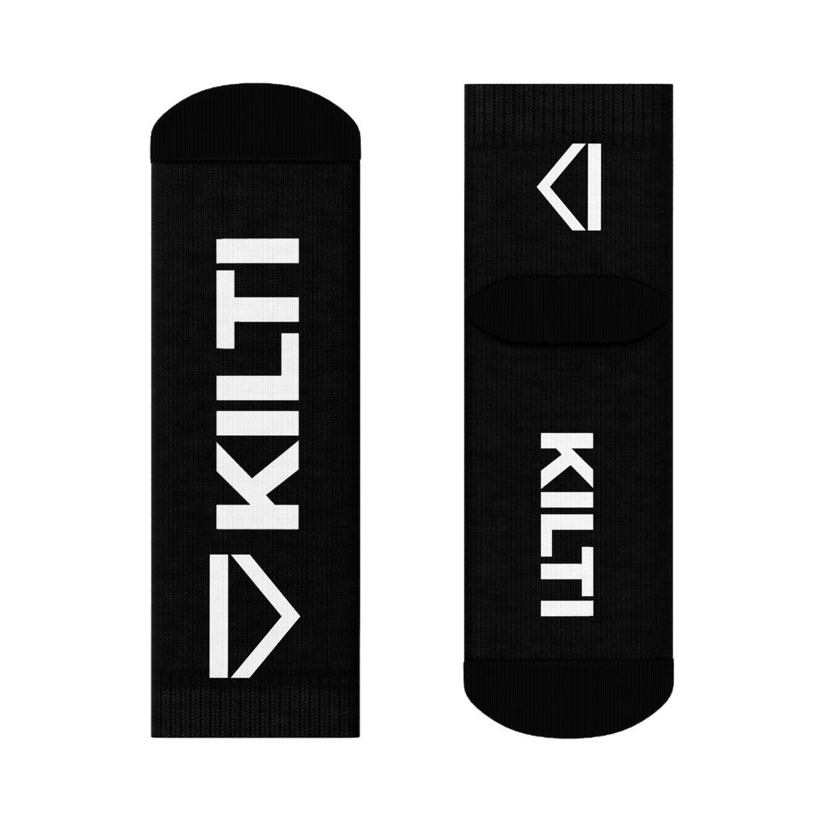KI Monogram Crew Socks - Black