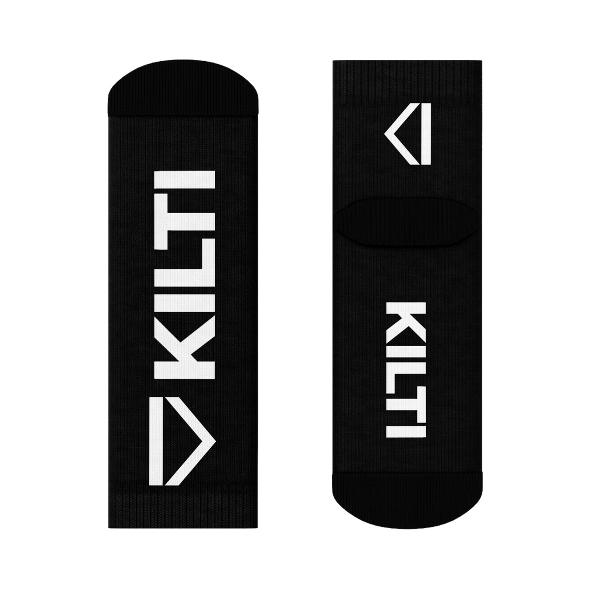 KI Monogram Crew Socks - Black