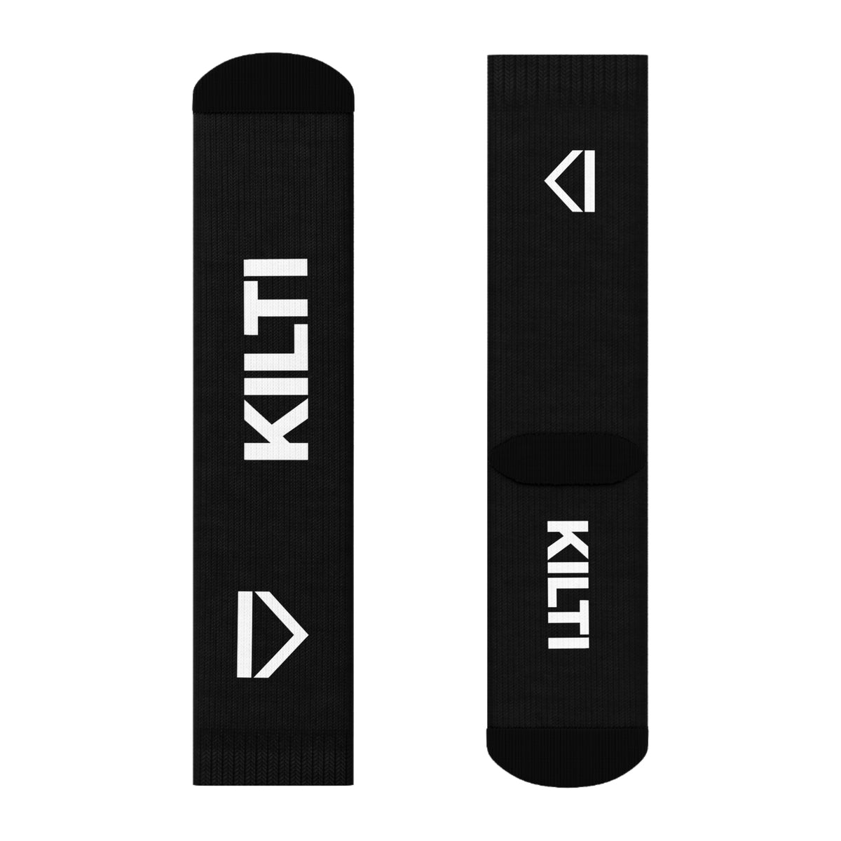 KI Monogram Crew Socks - Black