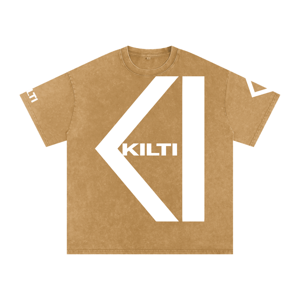 Snow Washed Oversized Cotton T-Shirt