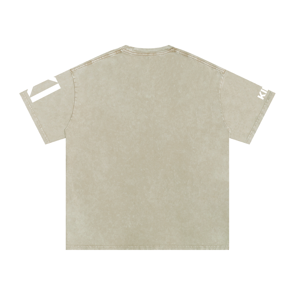 Snow Washed Oversized Cotton T-Shirt