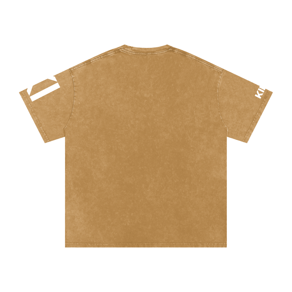 Snow Washed Oversized Cotton T-Shirt