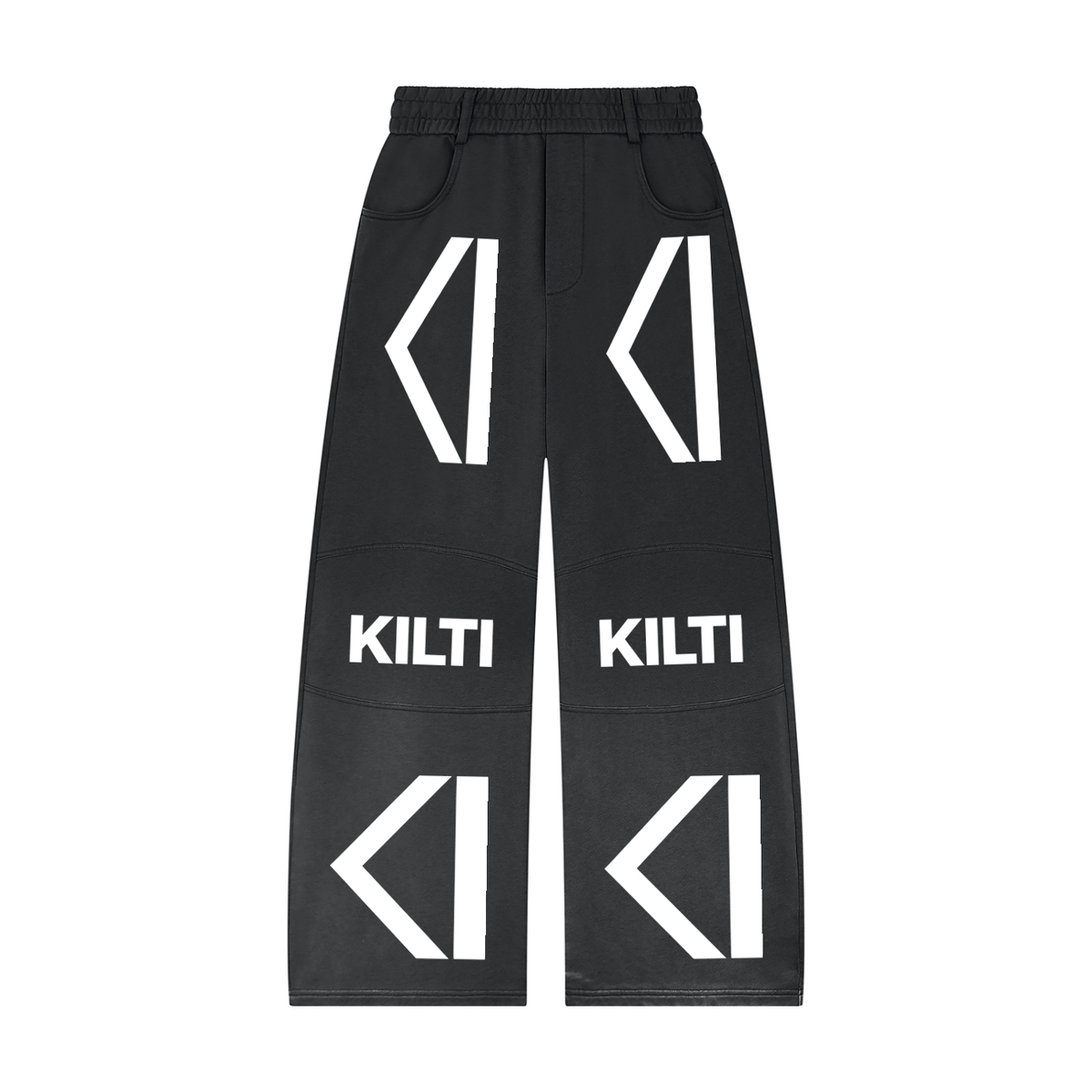 Unisex Sunfade Paneled Barrel Leg Sweatpants